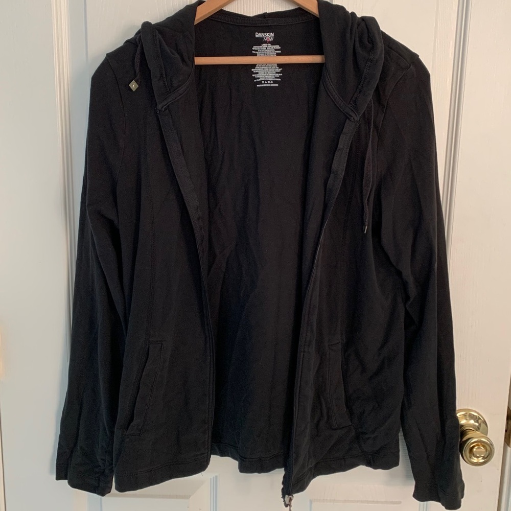 Thin black jacket with hood